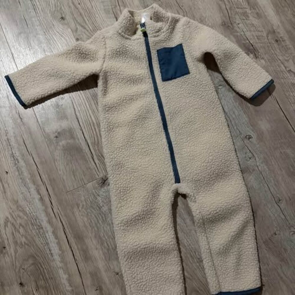 Sherpa Fleece Baby Jumpsuit